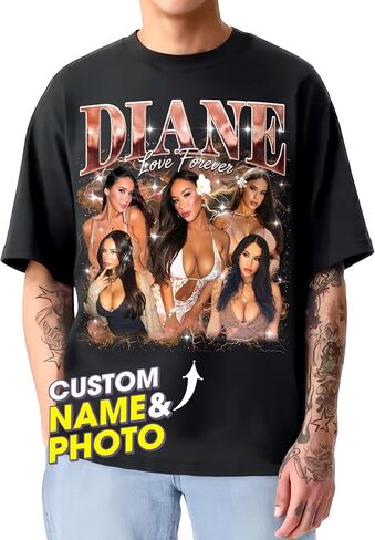 H-DEWALL Customized T Shirts Personalized Gifts for Boyfriend Gift Ideas Custom Bootleg Birthday Gifts for Men Graphic Tees in Saudi Arabia