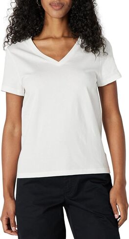 Amazon Essentials FIT العادية 100 ٪ من القطن V-neck قصيرة الأكمام ، multipacks in Saudi Arabia