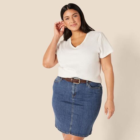 Amazon Essentials FIT العادية 100 ٪ من القطن V-neck قصيرة الأكمام ، multipacks in Saudi Arabia