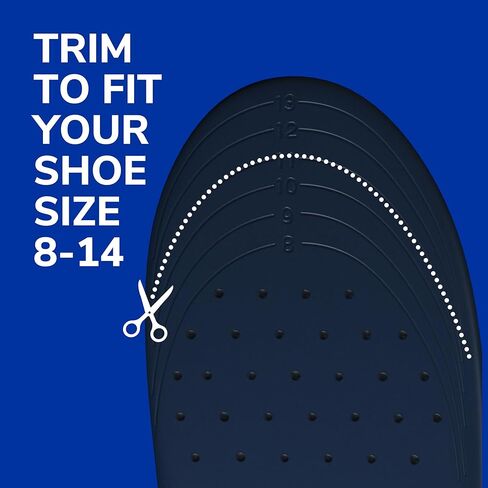 Dr. Scholl's Heavy Duty Support Insole Orthotics, Big & Tall, 200lbs+, Wide Feet, Shock Absorbing, Arch Support, Distributes Pressure, Trim to Fit Inserts, Work Boots & Shoes, Men Size 8-14, 2 Pairs in Saudi Arabia