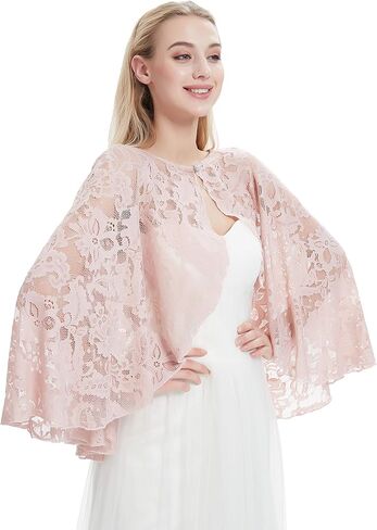 Wedding Lace Cape Cloak Lace Wraps and Shawls Bolero Shrug Shawls V72 in Kuwait