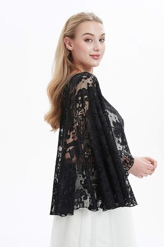 Wedding Lace Cape Cloak Lace Wraps and Shawls Bolero Shrug Shawls V72 in Kuwait