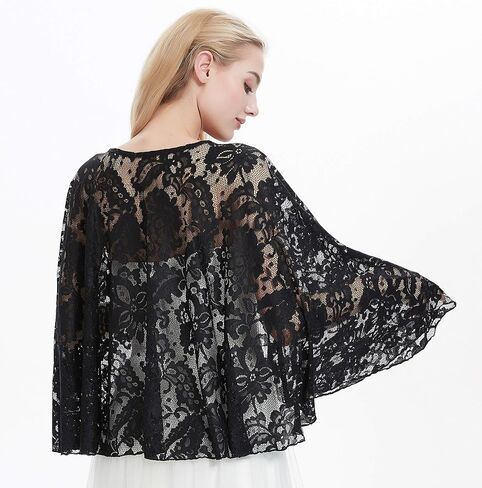 Wedding Lace Cape Cloak Lace Wraps and Shawls Bolero Shrug Shawls V72 in Kuwait