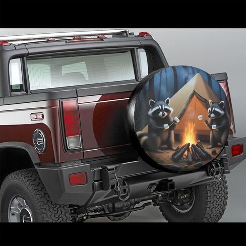 تغطية الإطارات التخييم التخييم لرياح التخييم لـ RV SUV Truck Camper ، Funny Tyre Cover حماة عجلة مقاومة للماء للتخييم في الهواء الطلق ، FIT Universal ، 15 بوصة in Kuwait