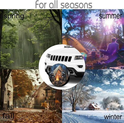 تغطية الإطارات التخييم التخييم لرياح التخييم لـ RV SUV Truck Camper ، Funny Tyre Cover حماة عجلة مقاومة للماء للتخييم في الهواء الطلق ، FIT Universal ، 15 بوصة in Kuwait