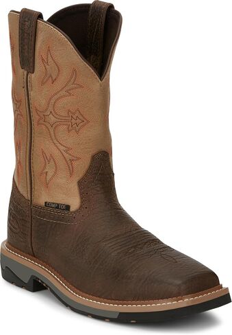 Justin Work Bolt 11" Composite Toe Men's Industrial-and-Construction-Boots, EH Rated, Oil & Slip Resistant, ASTM F2413, Cement Construction in Saudi Arabia