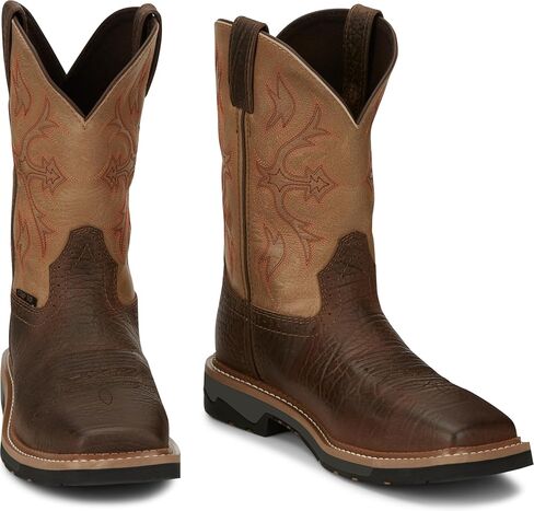 Justin Work Bolt 11" Composite Toe Men's Industrial-and-Construction-Boots, EH Rated, Oil & Slip Resistant, ASTM F2413, Cement Construction in Saudi Arabia