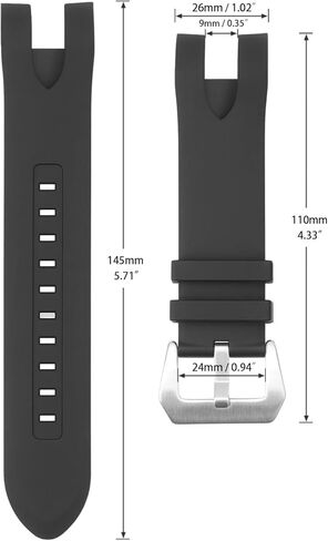 26mm Watch Band Compatible with Invicta, Soft Silicone Rubber Replacement Wrist Strap for Invicta Venom Watch Straps in Kuwait