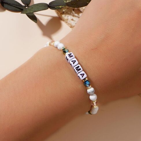 72ore Mama Bracelets for Women Mama Gifts Mother Daughter Gift Adjustable Mom Bracelets for Mother Grandma Birthday Gifts in Saudi Arabia