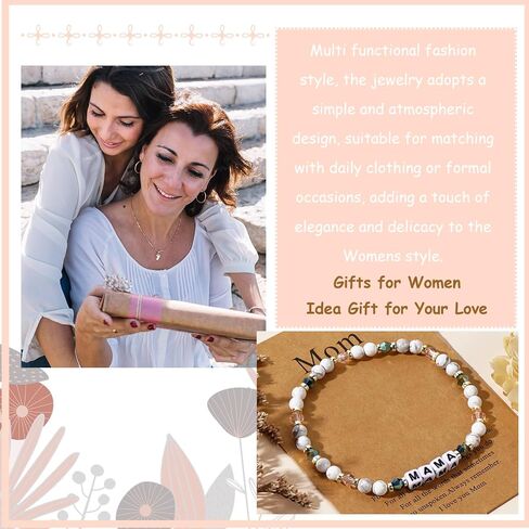 72ore Mama Bracelets for Women Mama Gifts Mother Daughter Gift Adjustable Mom Bracelets for Mother Grandma Birthday Gifts in Saudi Arabia