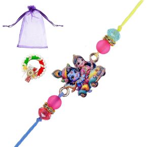 Rakhi for Brother Bhai Bhaiya Bhatija Raksha Bandhan gift Rakhi Thread Single Rakhi with Roli Chawal Gift Pack in Saudi Arabia