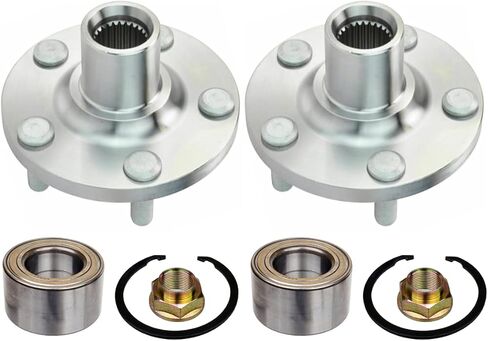 Autoshack Front Wheel Hub زوج من 2 سائق وبدء من جانب الركاب ل 2000-2005 Toyota Celica 2003-2013 Matrix 2003-2018 Corolla 2003-2010 Pontiac Vibe 1.8L AWD FWD 5-LUG HB1030600PR in Saudi Arabia