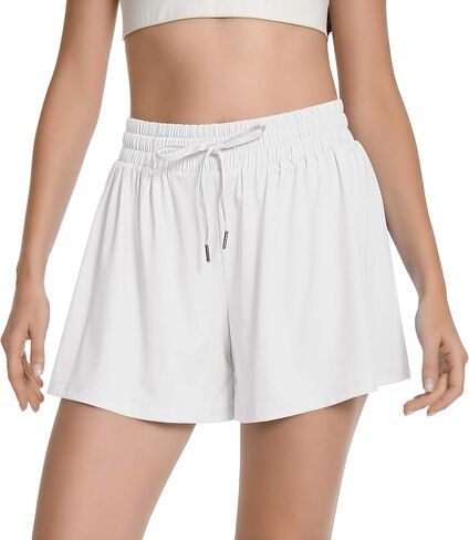 YLDUJ AMUM Womens with Lined Running Shorts Breathable Double Layer Summer 2 in 1 Athletic Workout Flowy Shorts with Pockets in Kuwait