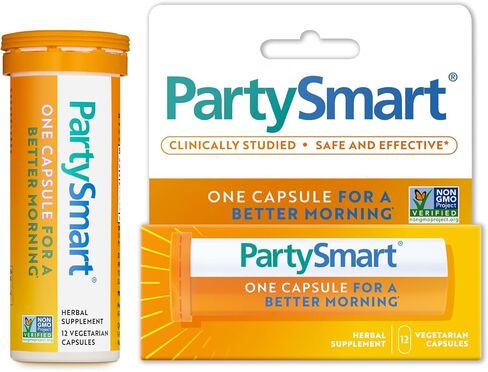 Himalaya PartySmart, One Capsule for a Better Morning, Plant-Based Liver Support for a Better Morning After Drinking, Clinically Studied, Non-GMO Project Verified, 28 Capsule Larger Size in Kuwait