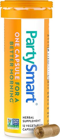 Himalaya PartySmart, One Capsule for a Better Morning, Plant-Based Liver Support for a Better Morning After Drinking, Clinically Studied, Non-GMO Project Verified, 28 Capsule Larger Size in Kuwait