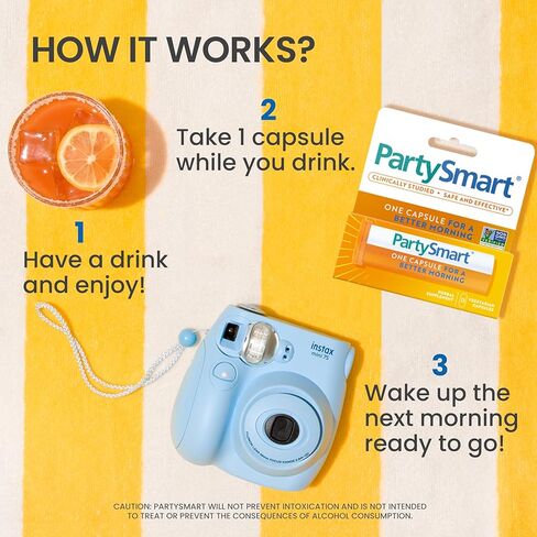 Himalaya PartySmart, One Capsule for a Better Morning, Plant-Based Liver Support for a Better Morning After Drinking, Clinically Studied, Non-GMO Project Verified, 28 Capsule Larger Size in Kuwait