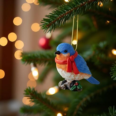 Goldfinch Hanging Christmas Tree Ornament Figurine Collectible - Bird Lover Gifts - Bird Watcher Gifts, Goldfinch Gift, Christmas Decoration in Kuwait