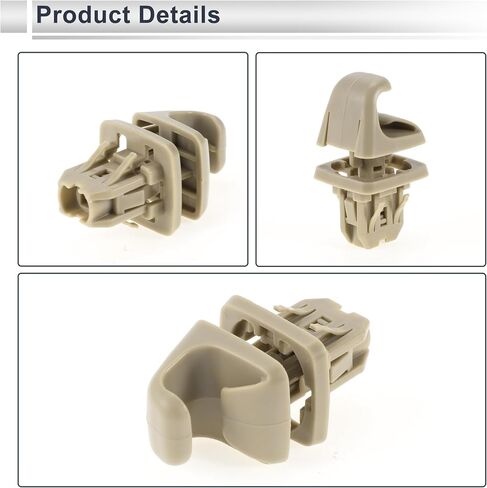 مقطع حامل Sun Visor to Toyota Camry Highlander Corolla Prius RAV4 Solara Matrix Sun Visor Retainer Clip Hook No.74348-06030 Plastic 1 PC Beige in Saudi Arabia