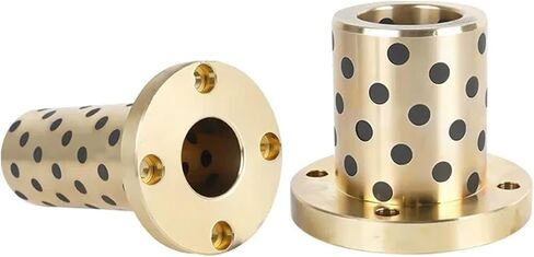Graphite Brass Sleeve Oil-Free Flange Self-lubricating Bushing JFB18x24x20 18x24x25 18x24x30 18x24x35 18x24x40 18x24x50 20x24x15(5Pcs,JFB18x24x40-32x3) in Saudi Arabia