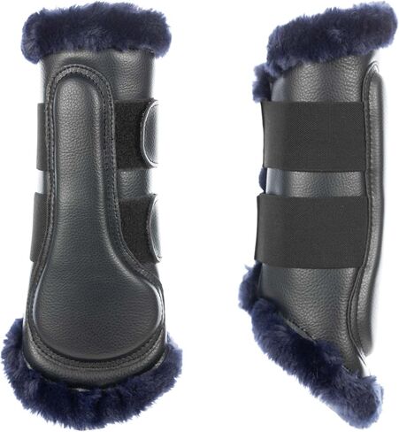 Equinavia Vali Ultra Fleece Brushing Boots | Faux Leather Outer | Luxurious Ultra Fleece Lining Splint Boots in Kuwait