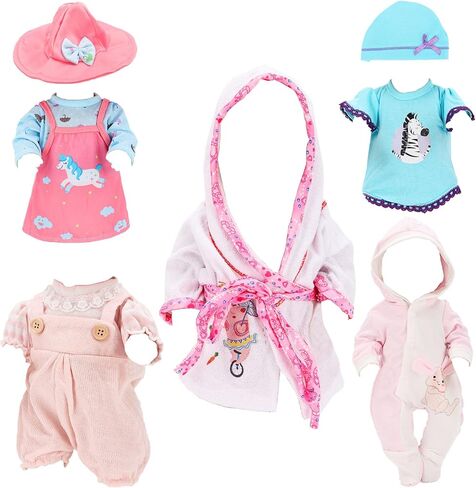 Miunana 13-16 بوصة دمية طفل ملابس الغابة استكشاف الدعاوى 3pcs مع القمة والسرطان والقبعة لمدة 15 بوصة فتاة دمية لمدة 3 سنوات دمية الطفل بذلة بذلة in Kuwait