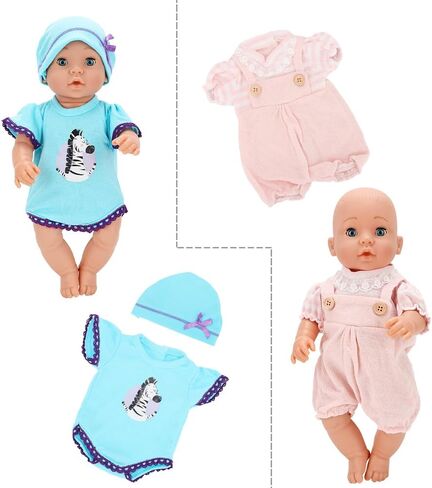 Miunana 13-16 بوصة دمية طفل ملابس الغابة استكشاف الدعاوى 3pcs مع القمة والسرطان والقبعة لمدة 15 بوصة فتاة دمية لمدة 3 سنوات دمية الطفل بذلة بذلة in Kuwait