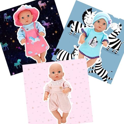 Miunana 13-16 بوصة دمية طفل ملابس الغابة استكشاف الدعاوى 3pcs مع القمة والسرطان والقبعة لمدة 15 بوصة فتاة دمية لمدة 3 سنوات دمية الطفل بذلة بذلة in Kuwait