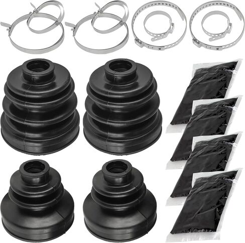 Caltric 2 Rear Axle Inner Outer CV Boot Kit Compatible with Kawasaki Teryx 750 KRF750 4X4 2008 2009 2010 2011 in Saudi Arabia