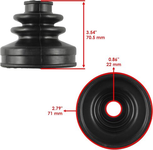 Caltric 2 Rear Axle Inner Outer CV Boot Kit Compatible with Kawasaki Teryx 750 KRF750 4X4 2008 2009 2010 2011 in Saudi Arabia