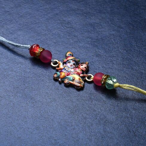 Rakhi for Brother Bhai Bhaiya Bhatija Raksha Bandhan Gift Rakhi Thread Single Rakhi with Roli Chawal Gift Pack in Saudi Arabia