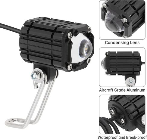 WANKANCE TOWERANCE MOTIONCELE SPOTCILIARY SPOTLIGHT FOG LIGHT ، 32W WHITE 4 MODE 4 MODE SUPER BRIGHT LED ضوء قيادة مع التبديل ، 6500K 9V-85V (أحمر) (أحمر) in Saudi Arabia