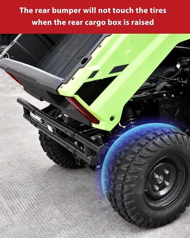 Sautvs المصد الخلفي مع ضوء LED ل Honda Pioneer 520 2021-2025 ، واقي واقي الفرشاة الخلفية من الفولاذ الأسود مع ضوء لهجة LED ل Honda Pioneer 520 الملحقات in Saudi Arabia