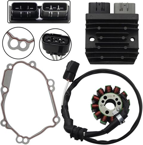 Motorcycle Voltage Regulator Rectifier+Magneto Stator Coil +Engine Cover Gasket For FZ1 FZ8 N NA SA S FZ8-SA 5VY-15451-00 in Saudi Arabia