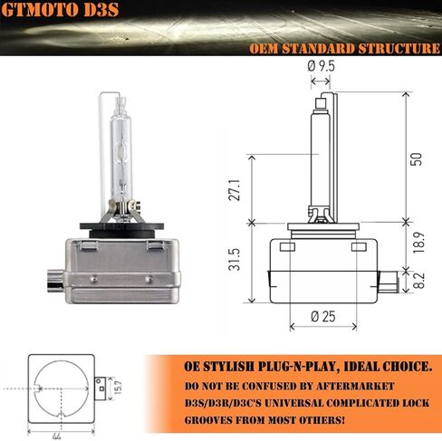 لعام 2010 2011 2012 2013 2014 2015 المصابيح الأمامية Audi Q7 Hid Hid D3S Xenon Bulb ، Q5 S4 S5 A3 A4 A5 A6 A7 Bi-Xenon ، 6000K White OEM 35W D3SC1 Light ، حزمة 2 in Kuwait