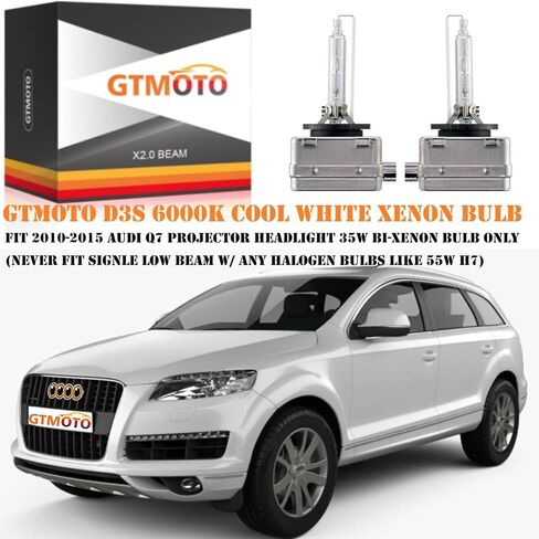 لعام 2010 2011 2012 2013 2014 2015 المصابيح الأمامية Audi Q7 Hid Hid D3S Xenon Bulb ، Q5 S4 S5 A3 A4 A5 A6 A7 Bi-Xenon ، 6000K White OEM 35W D3SC1 Light ، حزمة 2 in Kuwait