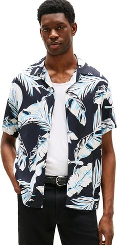Tommy Hilfiger Short Sleeve Lightweight Regular Fit, Men's Casual Button Down Summer Shirts in Saudi Arabia