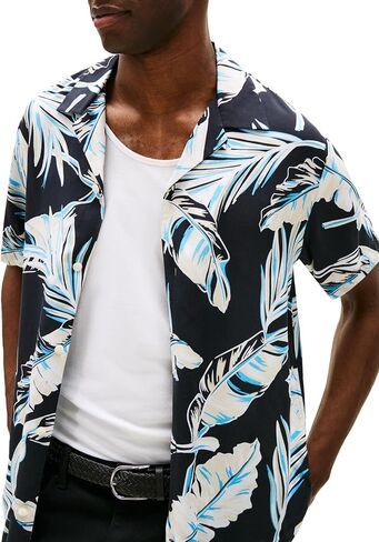 Tommy Hilfiger Short Sleeve Lightweight Regular Fit, Men's Casual Button Down Summer Shirts in Saudi Arabia