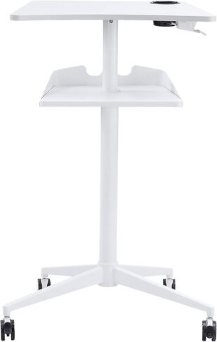 Safco Products 1944NA VUM Pneumatic Height-Adjustable Stand-Up Mobile Laptop Computer Workstation, Mobile Computer Cart, 22.875" D x 30.75" W x 48.25" H in Kuwait
