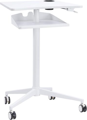 Safco Products 1944NA VUM Pneumatic Height-Adjustable Stand-Up Mobile Laptop Computer Workstation, Mobile Computer Cart, 22.875" D x 30.75" W x 48.25" H in Kuwait