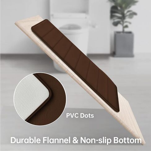 Bathroom Rugs Set Memory Foam Bath Rugs Non-Slip Bath Mat Set 3 Piece,Washable Bathroom Mats,Absorbent Shaggy Rugs Super Soft U-Shaped Toilet Rug,Bahroom Carpets for Bathroom,Tub,Shower（Black） in Kuwait