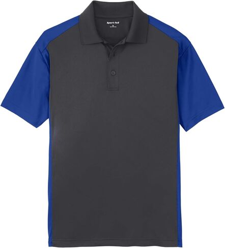 Sport-Tek للجنسين Colorblock Micropique Sport-Wick Polo | قميص قصير الأكمام للرجال والنساء in Kuwait