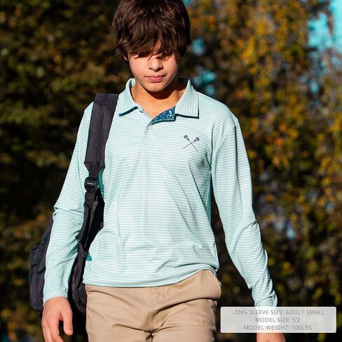 Lacrosse Long Sleeve Polo Shirts | Lax Performance Polo | Youth & Adult Sizes in Saudi Arabia