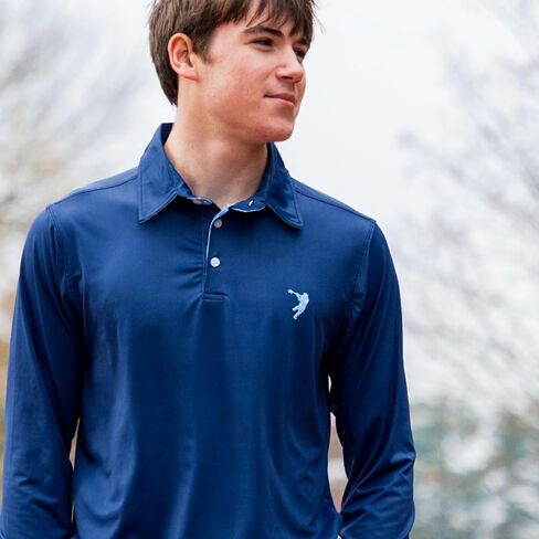 Lacrosse Long Sleeve Polo Shirts | Lax Performance Polo | Youth & Adult Sizes in Saudi Arabia