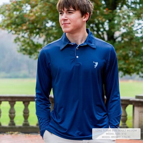 Lacrosse Long Sleeve Polo Shirts | Lax Performance Polo | Youth & Adult Sizes in Saudi Arabia