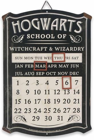 Harry Potter Hogwarts التقويم المعدني المقسّم - علامة تقويم معدني مع مغناطيسات للديكور المنزلي in Saudi Arabia