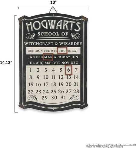 Harry Potter Hogwarts التقويم المعدني المقسّم - علامة تقويم معدني مع مغناطيسات للديكور المنزلي in Saudi Arabia