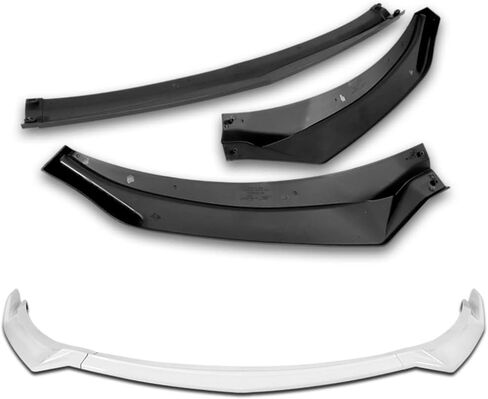 Q1-TECH, 9-Piece Front Bumper Lip & Side Skirt Extensions Diffuser Compatible with 2019-2020 Hyundai Elantra Sedan Only, Front Lip Spoiler Air Chin Splitter ABS (Painted Black) in Kuwait