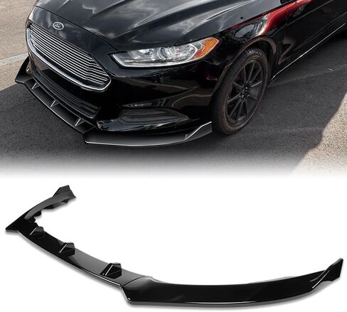 9pcs Combo Front Bumper Body Kit Lip + Side Skirt Extensions Diffuser Compatible with 2013-2016 Ford Fusion/Mondeo 2014 2015 (Painted Black) in Saudi Arabia