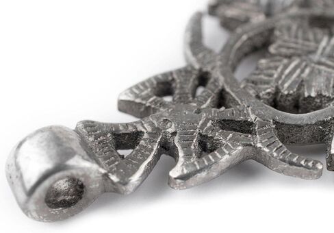 Silver Ethiopian Coptic Cross Pendant, African Abyssinian Design, Orthodox Christian Pendant for Jewelry, The Bead Chest in Saudi Arabia