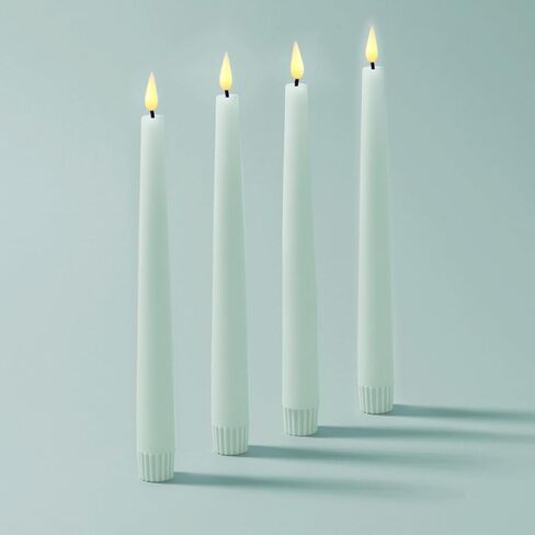 شموع لامبلاست عديمة اللهب، 9 بوصة، 6 عبوات، شموع باستيل متعددة الألوان مع لهب وامض LED، شمع حقيقي، بطاريات وجهاز تحكم عن بعد متضمن، شموع عديمة اللهب، ديكور ربيعي للمنزل والزفاف in Kuwait